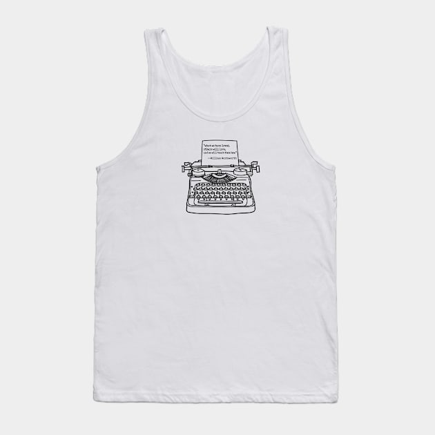 Wordsworth What We Have Loved, Black, Transparent Background Tank Top by Phantom Goods and Designs